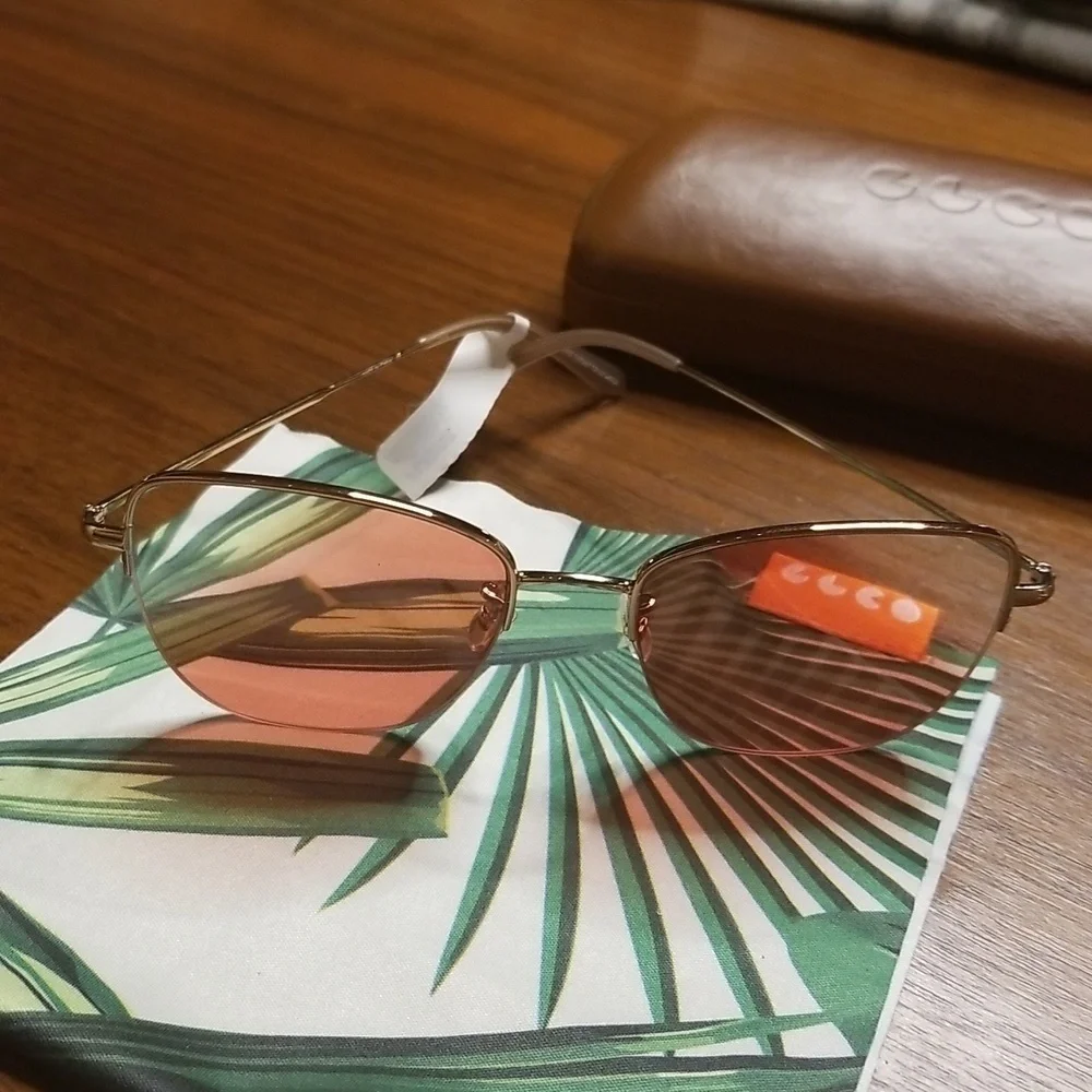 💕GARRETT LEIGHT💕 Pershing Glasses RG-DV Rose Gold Dove Frame Pink Gradient NWT
